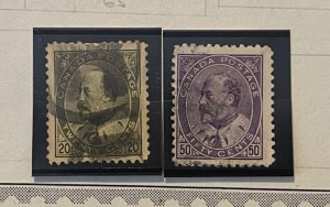 Canada, Edward VII, 1903-08, 20 & 50 Cents, Used, VF