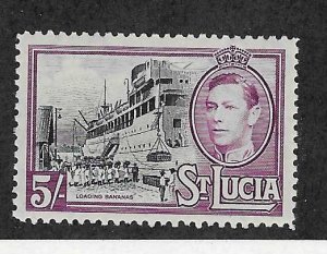St Lucia #124 5sh   (MLH) CV$10.00