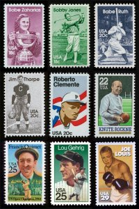 1932//2766 American Sports 1981-1993, 9 Stamps, Mint **ANY 5=FREE SHIPPING**