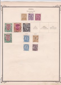 british india 1911 -1915 stamps on album  page ref r9006