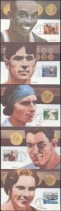 #2496-2500 Summer Olympics Maxi FDC Set