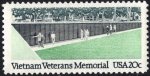 SC#2109 20¢ Vietnam Veterans Memorial Single (1984) MNH