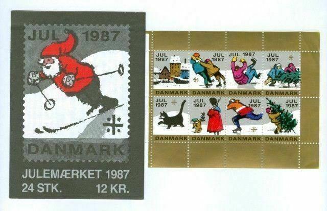 Denmark.  Booklet  1987  Christmas Seals  Mnh. Cat. Winter In Denmark