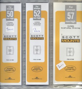 SCOTT MOUNTS, 50, 52, 57, NEW OPEN MULTI PACK, CLEAR., see descript., SHIP INC.