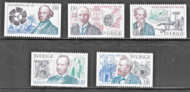 Sweden (1976) - Scott # 1178- 1182,   MNH