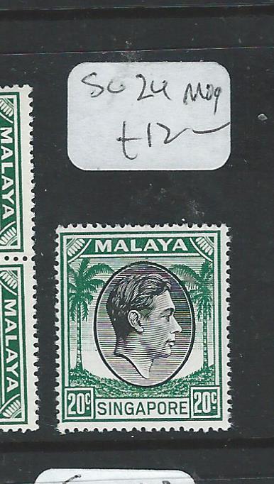 SINGAPORE (P2812B) KGVI 20C   P17    SG 24  MOG