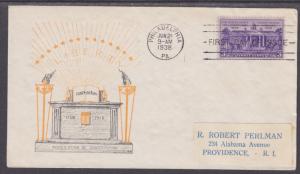 US Planty 835-40 FDC. 1938 3c Constitution Ratification, Cachet Craft