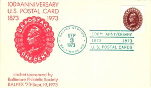 UX65 Postal Centenary Cinderella Postcard  Balpex Cachet