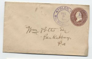 1886 Atglen PA #210 fancy postmaster cancel cover [H.741]