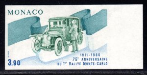 Monaco 1986 Sc#1542 MONTE CARLO AUTO RALLY 75th.ANNIV.Color Proof Blue MNH