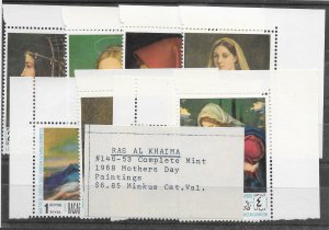 Ras Al Khaima #146-153 MNH - Sourvenir Sheet - CAT VALUE $6.85