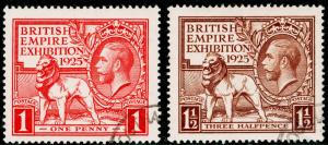 SG432-433, 1925 PAIR, FINE USED. Cat £100.