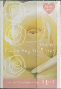 Australia booklet 1998 SG1755 45c Champagne Roses MNH