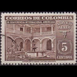 COLOMBIA 1948 - Scott# C148 Chancellery Patio 5c Used