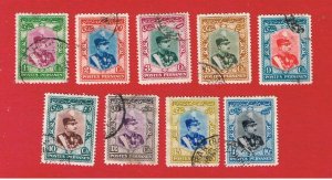 Iran #744-753  VF used  Reza Shah Pahiavi  Free S/H