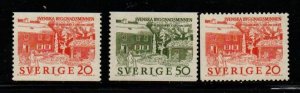 Sweden Sc 634-636 1963 Carl von Linne stamp set mint NH