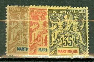 NY: Martinique 34-5 mint; 33, 36-40,42-3,48,50-1,53 used CV $192.50; scan sho...