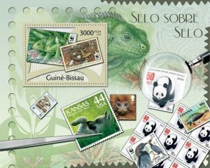 Guinea 2012 MNH - Stamps on Stamps, (WWF). Y&T 733, Mi 5751/Bl.1013