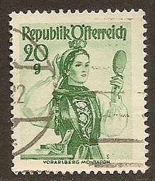 Austria 1948 Issue Scott # 524 Used. Free Shipping for All Additional Items.