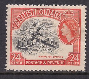 British Guiana 1954 - 63 QE2 24 ct Mining MM SG 339 ( L532 )