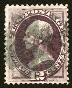 #151 1870-1871 12c Violet Henry Clay Used with Segmented Cancel