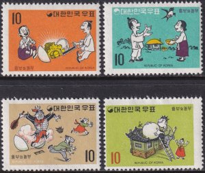 Sc# 680 / 683 Korea 1969 Fable issue 5th set MNH CV $26.00
