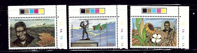 Zambia 312-14 MNH 1984 Independence Anniv    (ap1075)