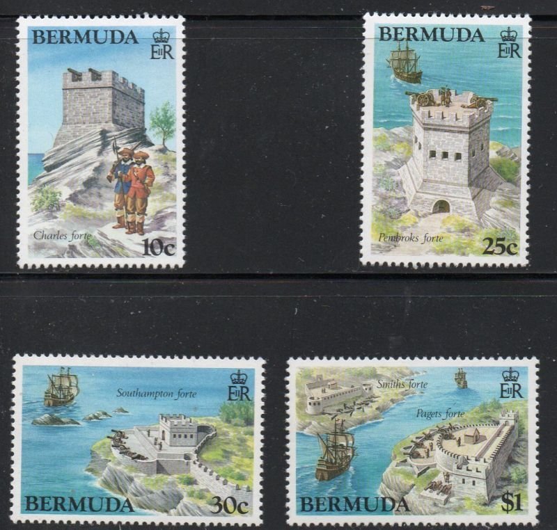 Bermuda Sc 429-32 1982 Forts stamp set  mint NH