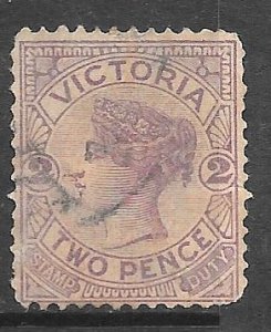 Australian States Victoria Duty Stamp: 2d Queen Victoria, used, AVG