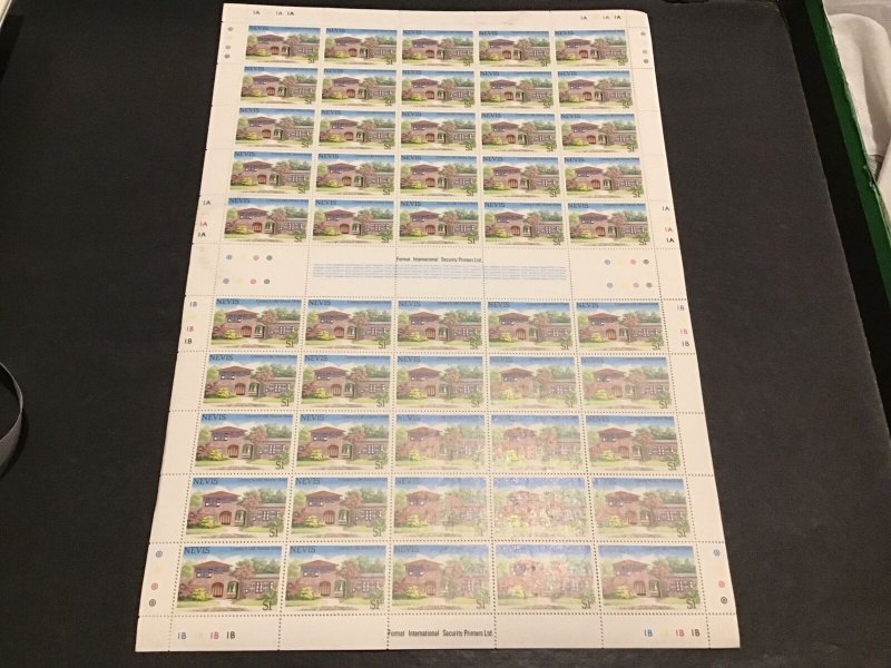 Nevis Croney’s Old Manor Hotel  MNH full Stamps Sheet folded Ref 49786