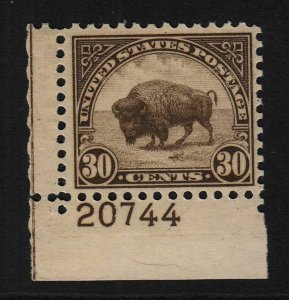1931 American Buffalo MNH Sc 700 RARE plate number Hebert CV $80