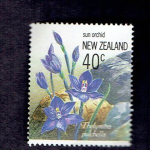 NEW ZEALAND SCOTT#986a 1990 40c SUN ORCHID - MNG