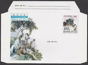 KOREA (Nth) Aerogramme 2004 aerogramme Monkeys..............................N336