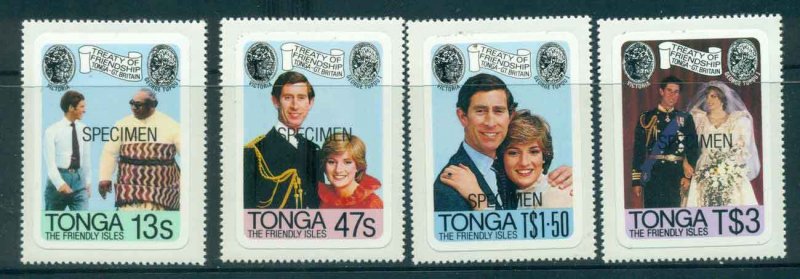 Tonga 1981 Charles & Diana Wedding P&S SPECIMEN MUH Lot45259