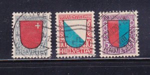 Switzerland B15-B17 Set U Coats of Arms