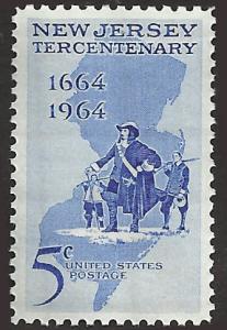# 1247 MINT NEVER HINGED NEW JERSEY TERCENTENARY