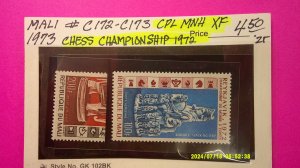 Mali 1973 Chess Championship Airmail Scott# C172-C173 MNH XF Complete