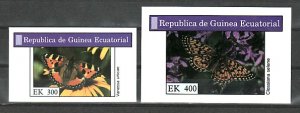 Equatorial Guinea, Mi cat. 971, B242-243 B. Butterflies on 2 s/sheets ^