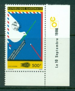 Gabon 1986 World Post day MUH