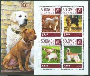 SOLOMON ISLANDS 2014  DOGS  SHEET MINT NH