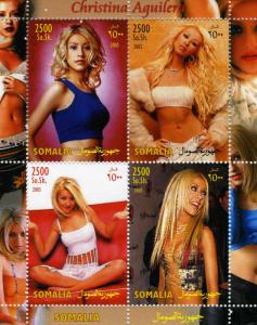 Somalia 2003 CHRISTINA AGUILERA Sheet Perforated Mint (NH)