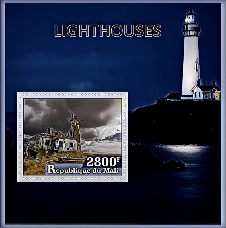 Stamps. Lighthouses 2015  year 1+1 sheets perforated