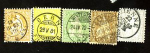 SWITZERLAND #41 45 52 54-55 USED FVF Cat $63