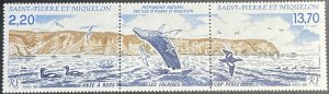 ST.PIERRE & MIQUELON # 506-507(507a)--MINT NEVER/HINGED---PAIR WITH LABEL---1988