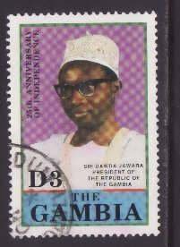 Gambia-Sc#986- id8-used 3d President-1990-