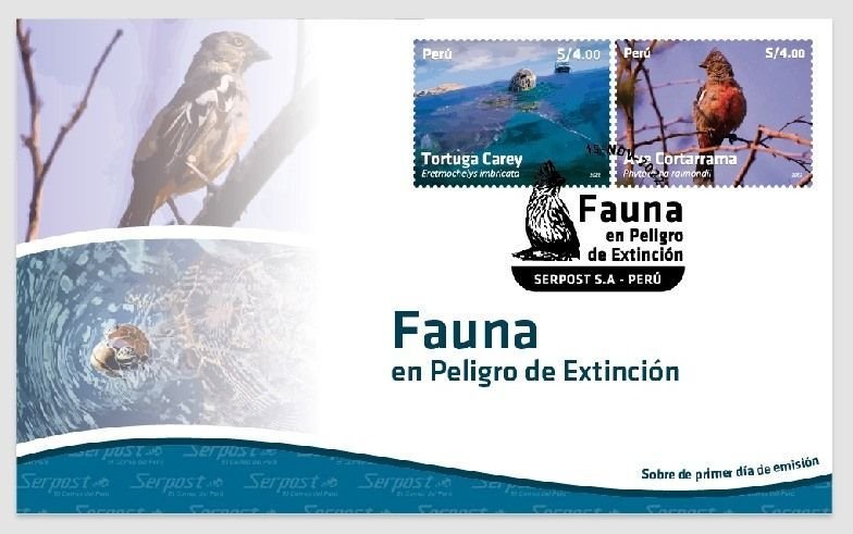 Peru FDC 2022 , Bird & Turtle , Fauna