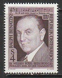 1984 Austria - Sc 1280 - MNH VF - 1 single - Ralph Benatzky, Composer