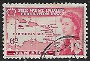 Jamaica # 177 - Map of West Indies - used.....{KBrG}