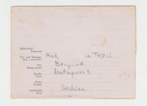 GERMANY 1943 KREIGSGEFANGENENPOST LETTER, BELGRADE-KREIGS OFF X111B BARACK 6/6