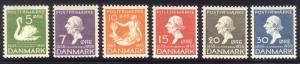 DENMARK #246-51 Mint NH - 1935 Hans Christian Andersen Set